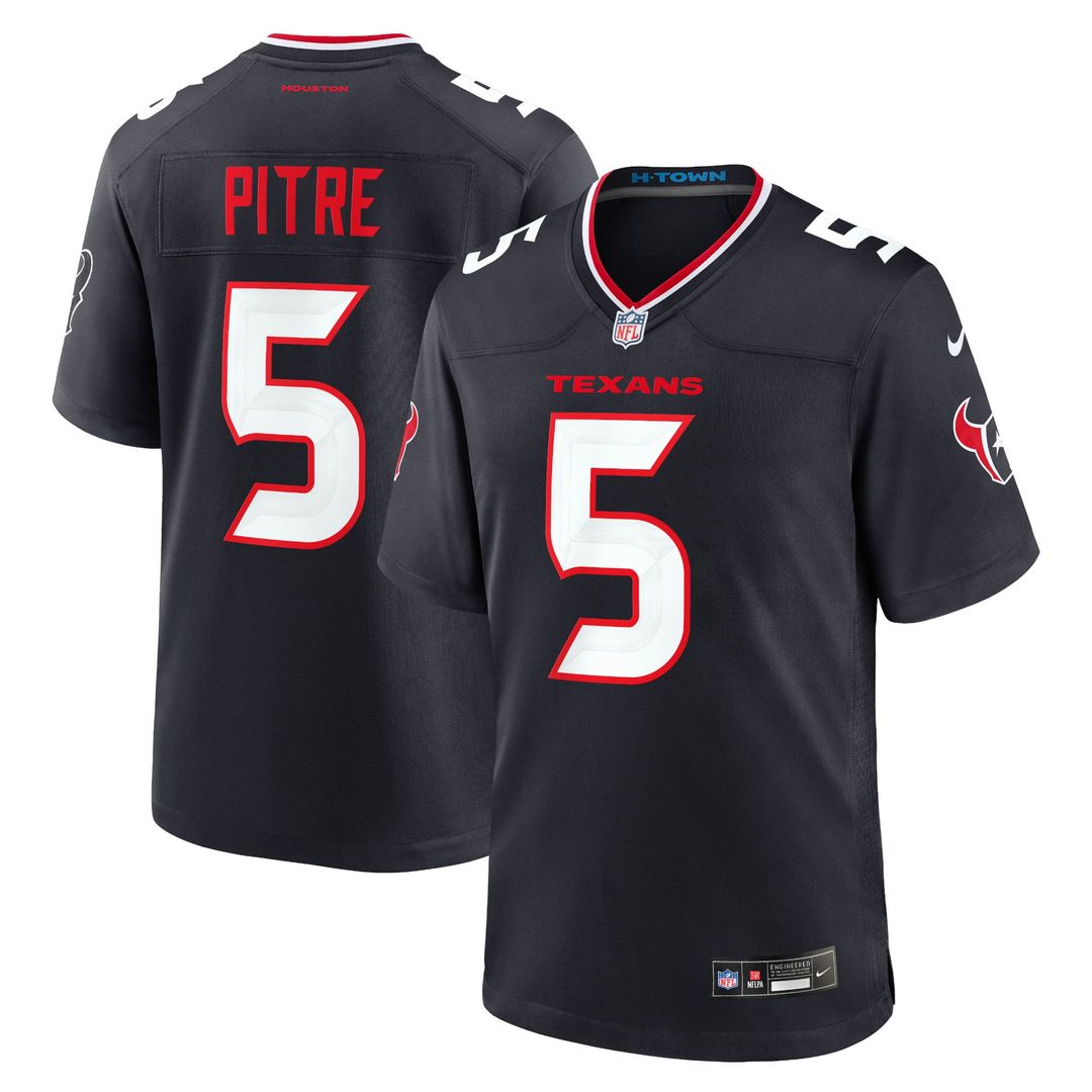 Houston Texans Jalen Pitre Nike Navy Game Jersey product image 9, provided for visual reference and product detail review