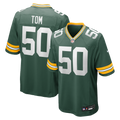 Green Bay Packers Zach Tom Nike Green Game Player Jersey product image 1, provided for visual reference and product detail