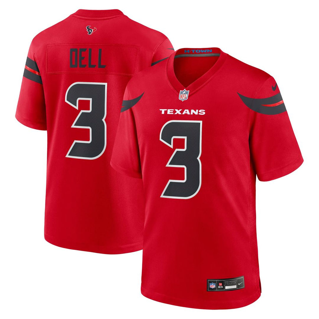 Houston Texans Tank Dell Nike Red Alternate Game Jersey product image 7, provided for visual reference and product detail