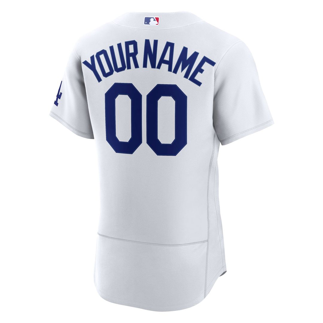 Los Angeles Dodgers Nike White Home Authentic Custom Jersey product image 3, provided for visual reference and product