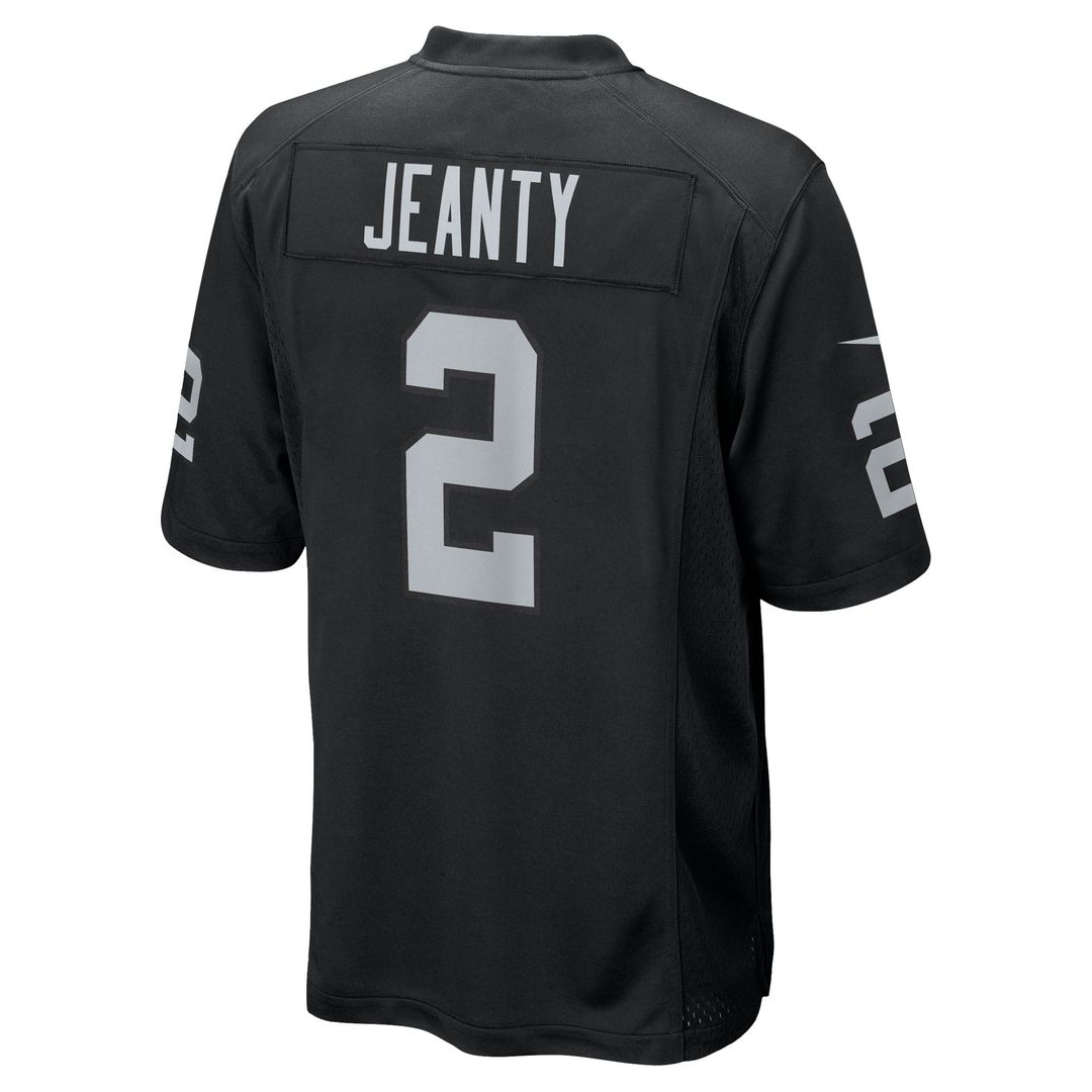 Las Vegas Raiders Ashton Jeanty Nike Black Team Game Jersey product image 8, provided for visual reference and product
