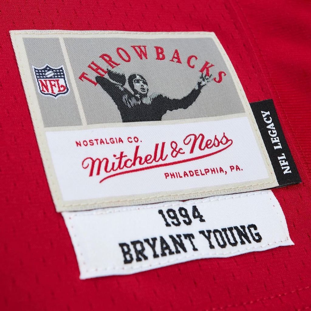 San Francisco 49ers Bryant Young Mitchell & Ness White Legacy Replica Jersey product image 11, provided for visual reference