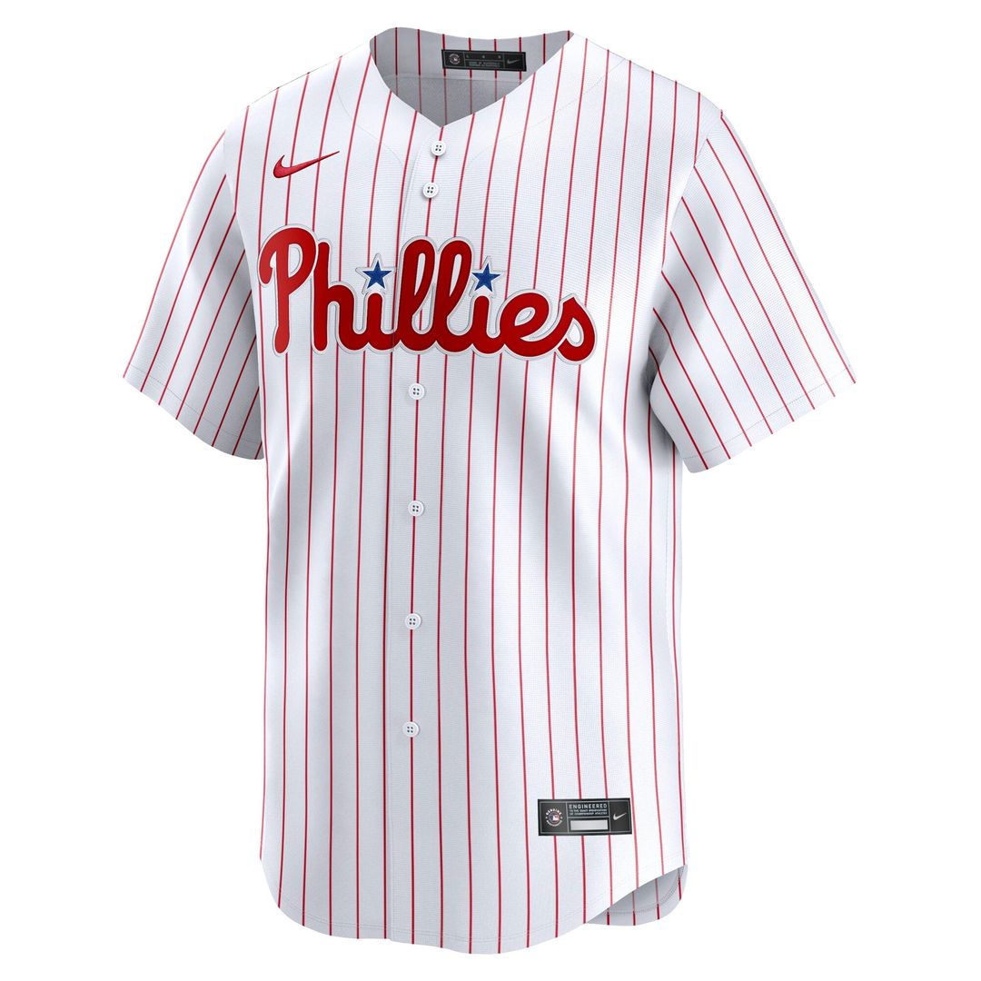 Philadelphia Phillies Bryce Harper Nike White Home Limited Player Jersey product image 2, provided for visual reference and