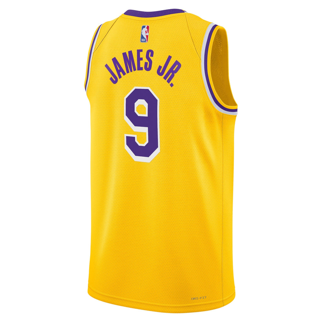 Los Angeles Lakers Nike Icon Swingman Jersey - Gold - Bronny James - Unisex product image 4, provided for visual reference