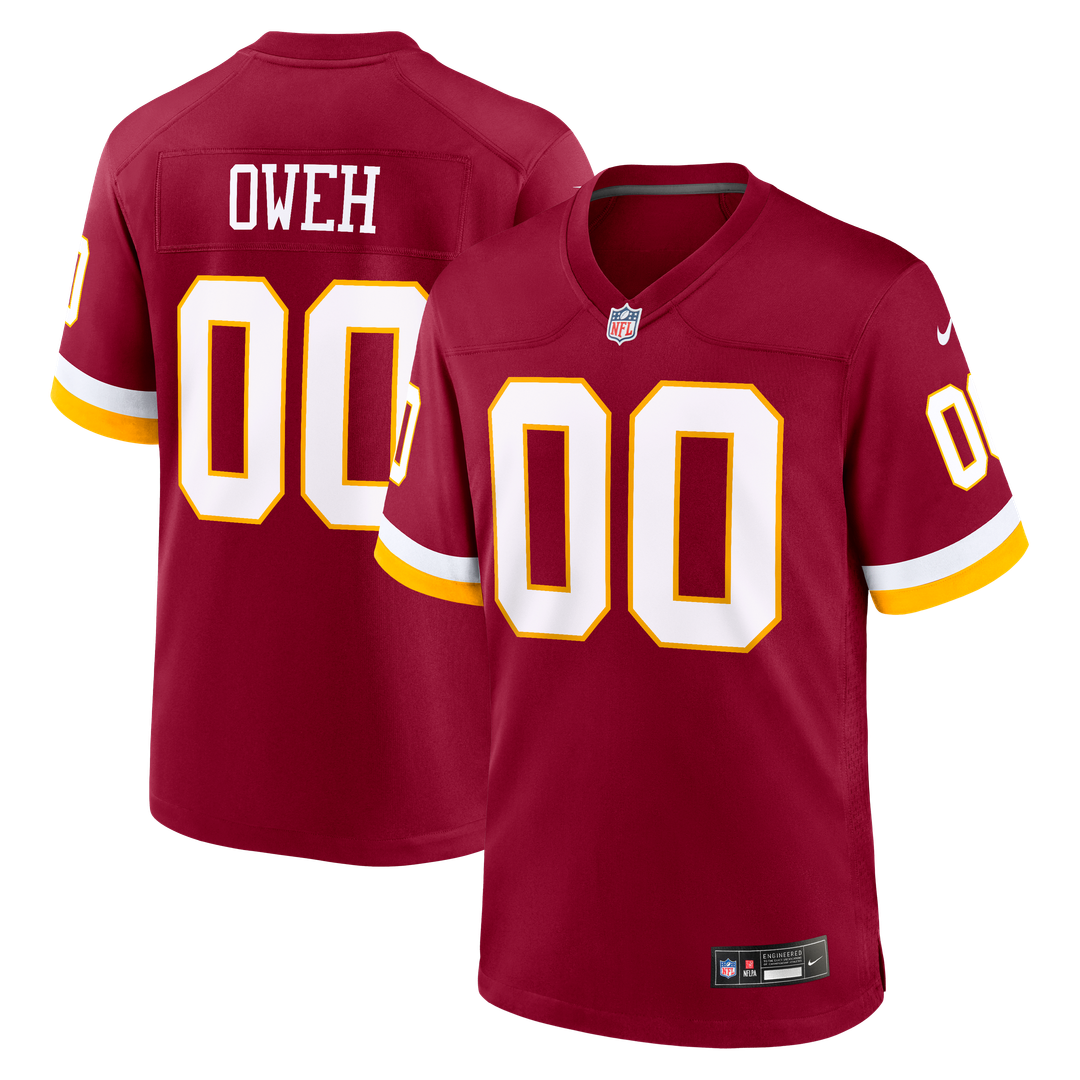 Washington Commanders Odafe Oweh Nike Burgundy Game Jersey product image 1, provided for visual reference and product detail