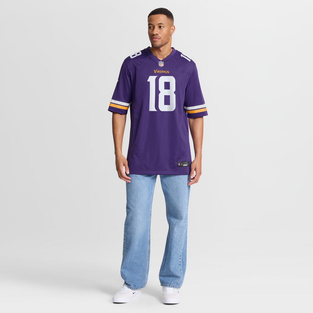 Minnesota Vikings Justin Jefferson Nike Purple Game Jersey product image 7, provided for visual reference and product detail