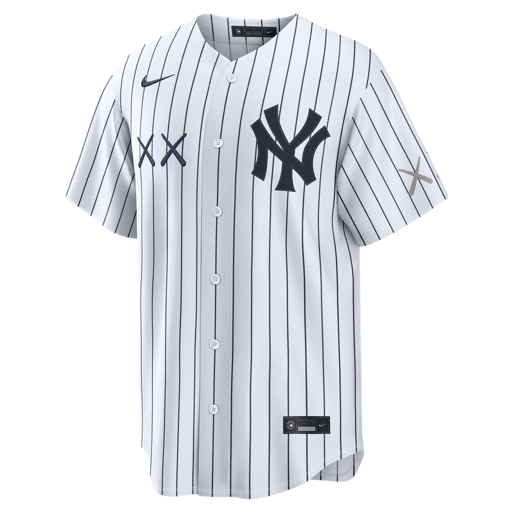 New York Yankees Nike x KAWS White Stadium Jersey product image 2, provided for visual reference and product detail review