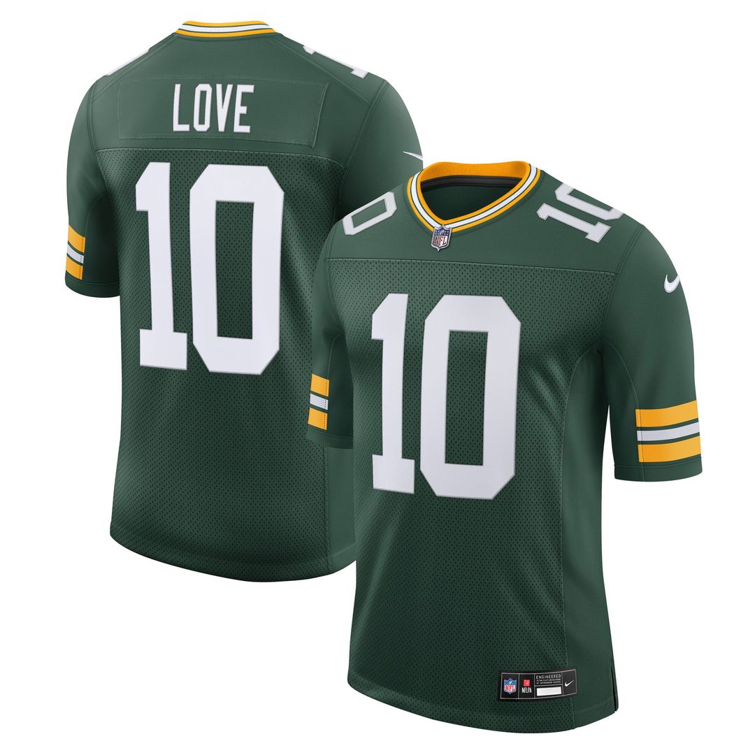 Green Bay Packers Jordan Love Nike Green Team Vapor Untouchable Limited Jersey product image 1, provided for visual