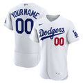 Los Angeles Dodgers Nike White Home Authentic Custom Jersey product image 1, provided for visual reference and product