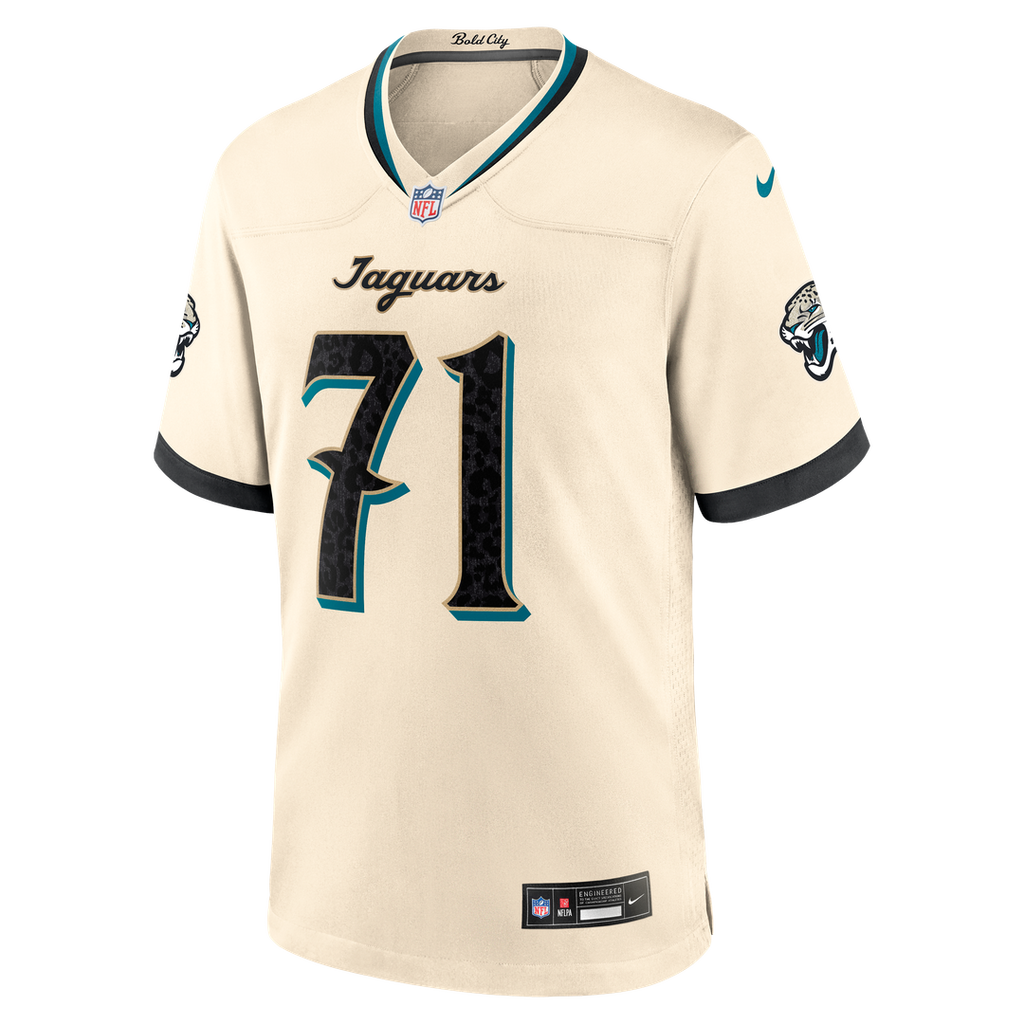 Jacksonville Jaguars Tony Boselli Nike Natural 2026 Rivalries Collection Game Jersey product image 2, provided for visual