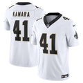 New Orleans Saints Alvin Kamara Nike White Vapor F.U.S.E. Limited Jersey product image 1, provided for visual reference and