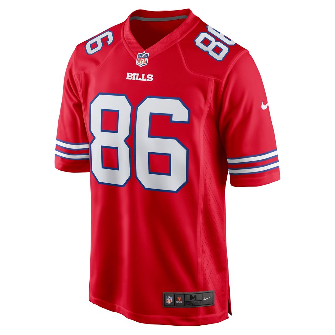 Buffalo Bills Dalton Kincaid Nike Red Alternate Game Jersey product image 2, provided for visual reference and product
