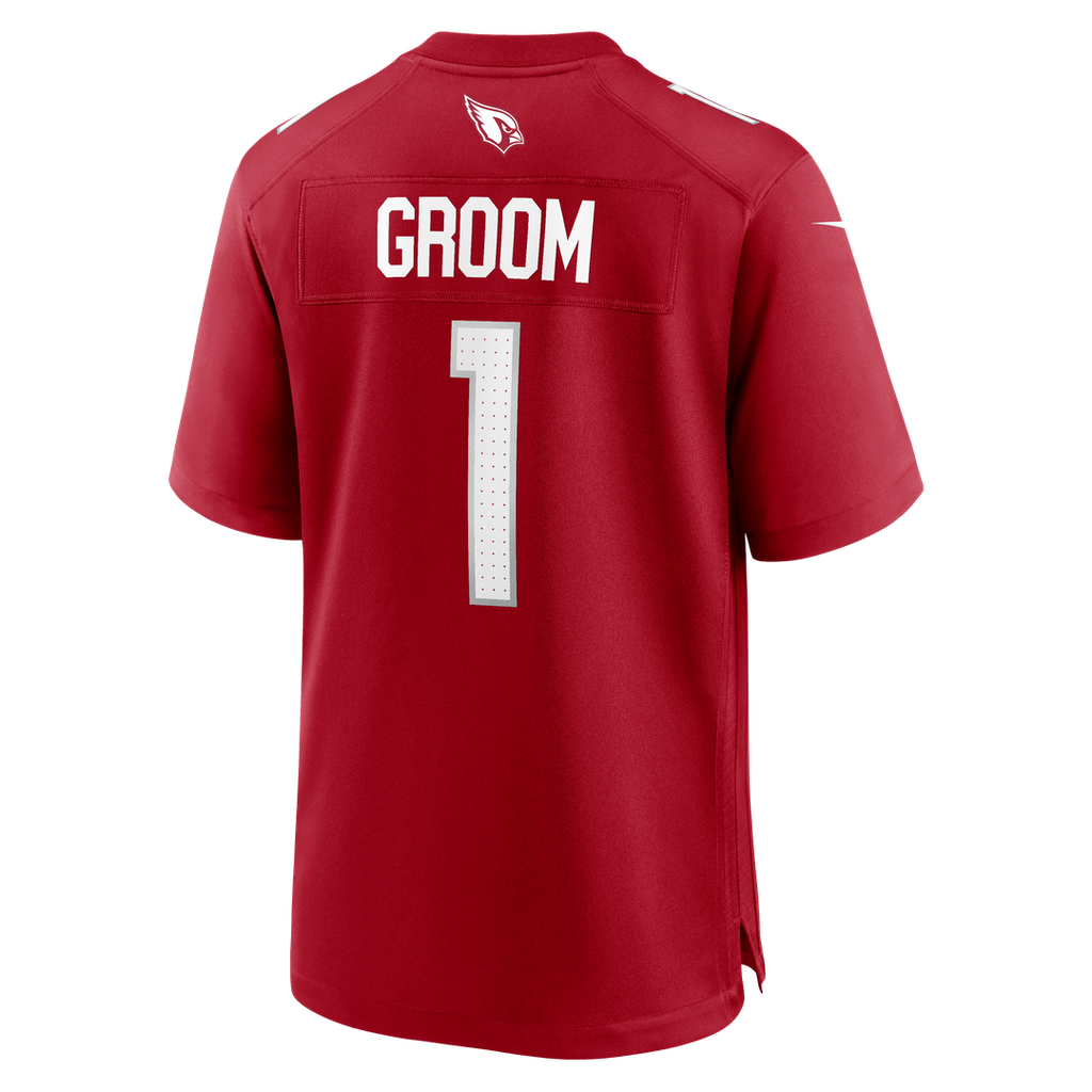 Arizona Cardinals Number 1 Groom Nike Cardinal Game Jersey product image 3, provided for visual reference and product detail