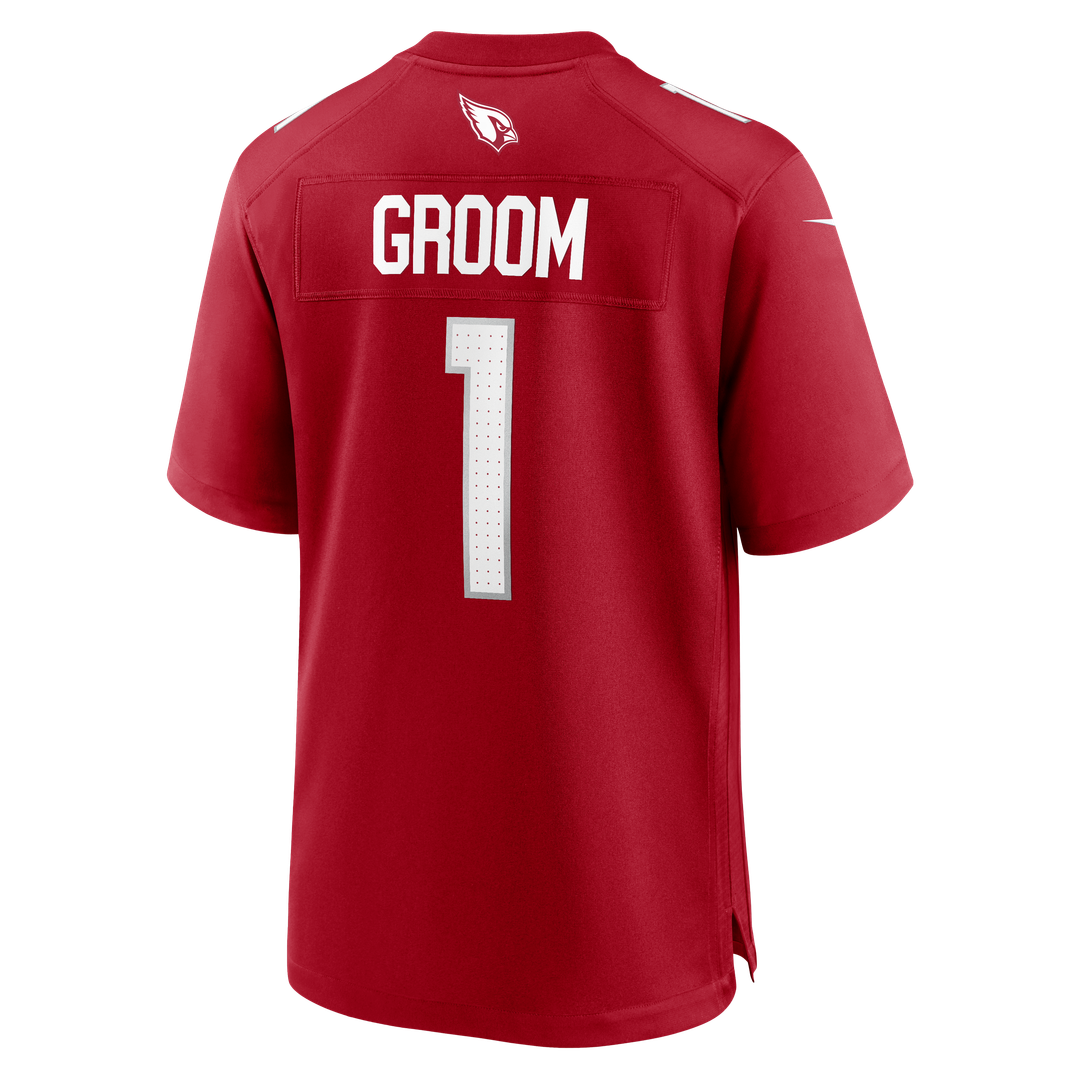 Arizona Cardinals Number 1 Groom Nike Cardinal Game Jersey product image 3, provided for visual reference and product detail