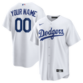 Los Angeles Dodgers Nike White Home Replica Custom Jersey product image 1, provided for visual reference and product detail