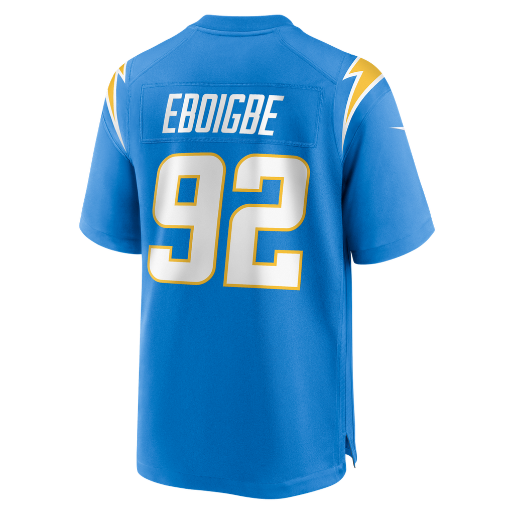 Los Angeles Chargers Justin Eboigbe Nike Powder Blue Team Game Jersey product image 3, provided for visual reference and
