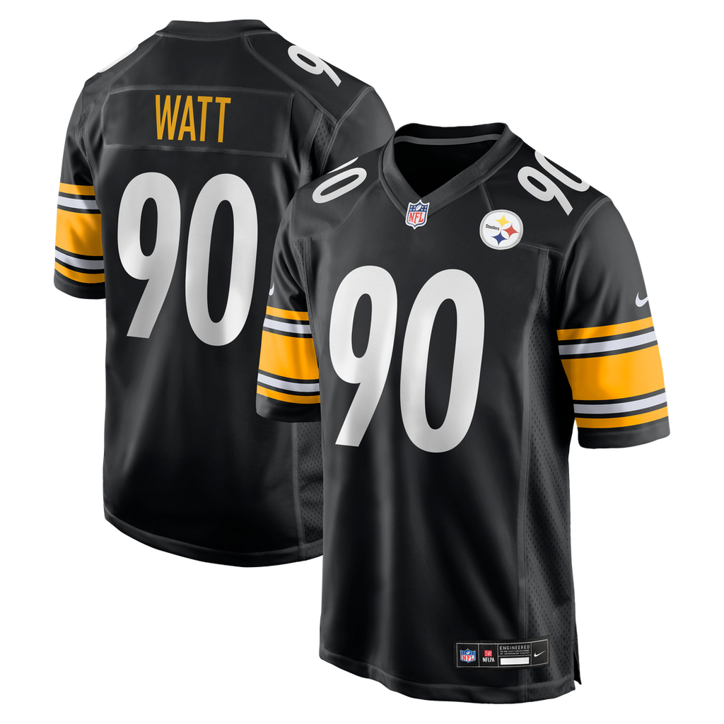 Pittsburgh Steelers T.J. Watt Nike Black Game Jersey product image 9, provided for visual reference and product detail review