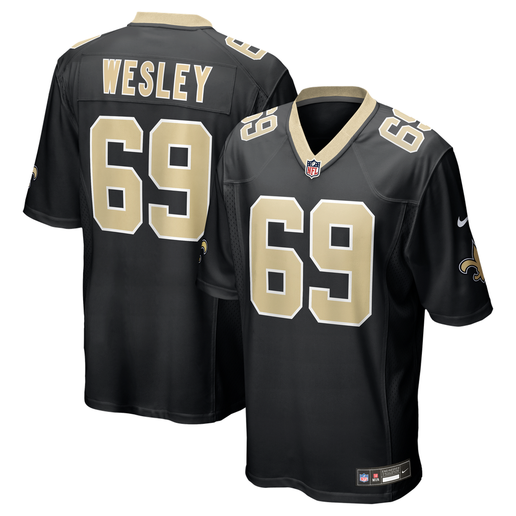 New Orleans Saints Barry Wesley Nike Black Team Game Jersey product image 1, provided for visual reference and product