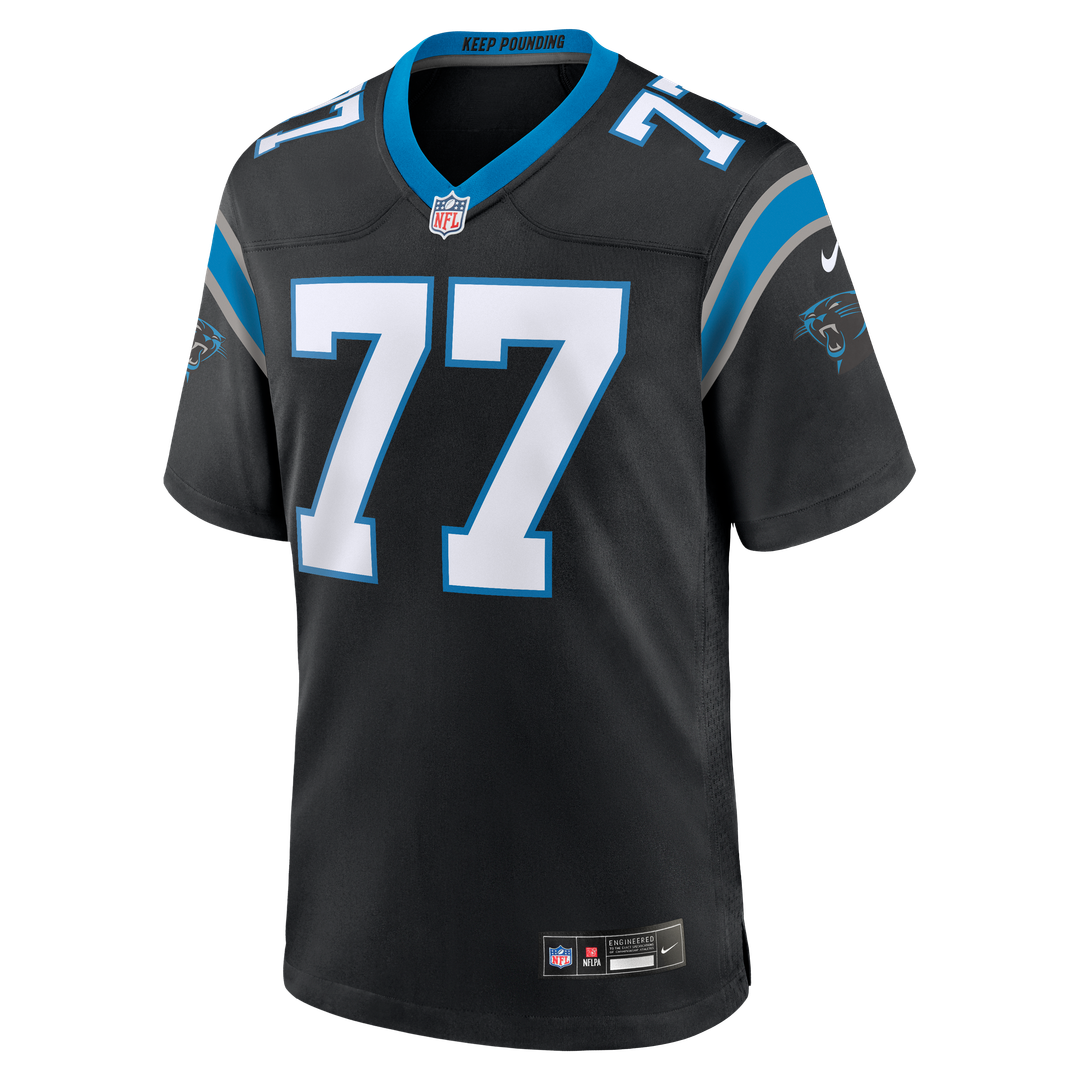 Carolina Panthers Luke Fortner Nike Black Team Game Jersey product image 2, provided for visual reference and product detail
