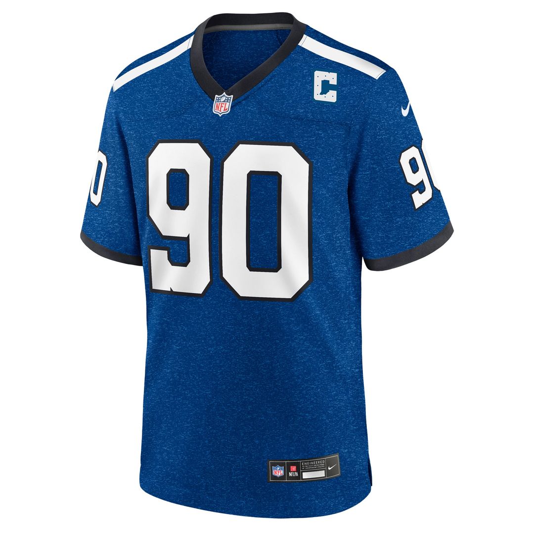 Indianapolis Colts Grover Stewart Nike Blue Alternate Game Jersey product image 8, provided for visual reference and product