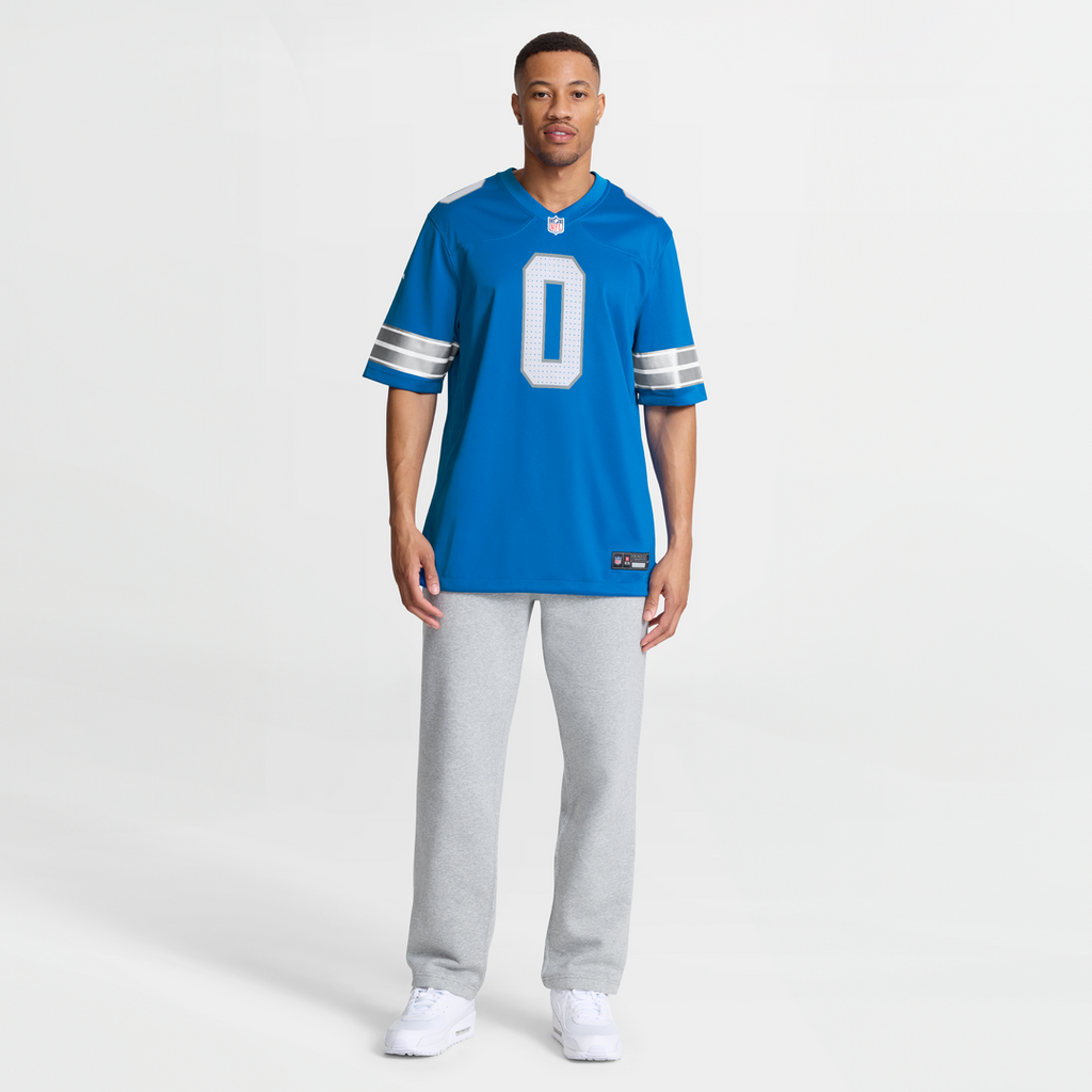 Detroit Lions Jahmyr Gibbs Nike White Game Player Jersey product image 23, provided for visual reference and product detail