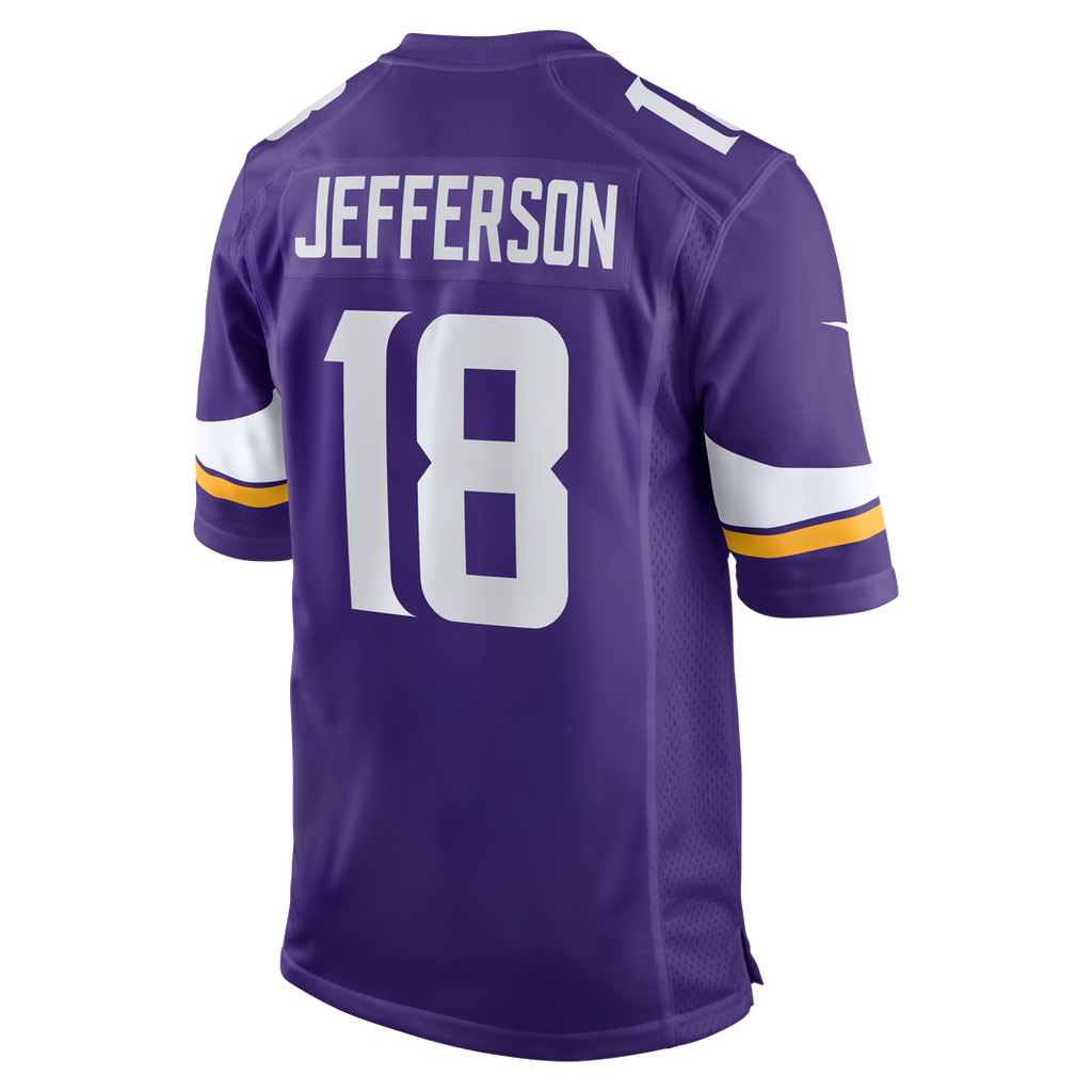 Minnesota Vikings Justin Jefferson Nike Purple Game Jersey product image 3, provided for visual reference and product detail