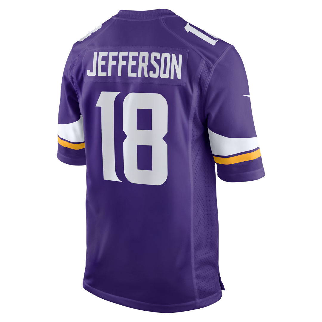 Minnesota Vikings Justin Jefferson Nike Purple Game Jersey product image 3, provided for visual reference and product detail