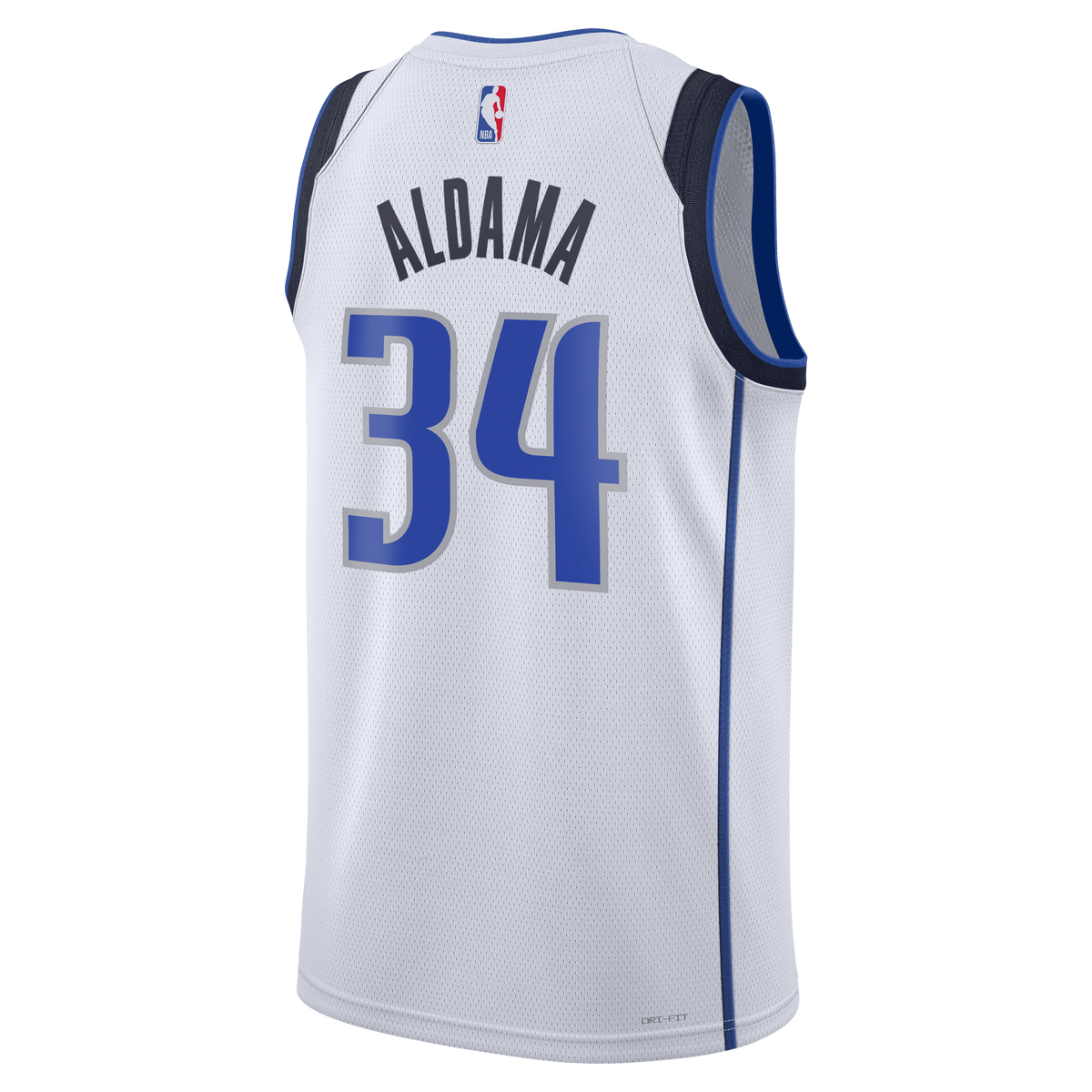 Dallas Mavericks Nike Association Edition Swingman Jersey - White - Santi Aldama - Unisex product image 4, provided for
