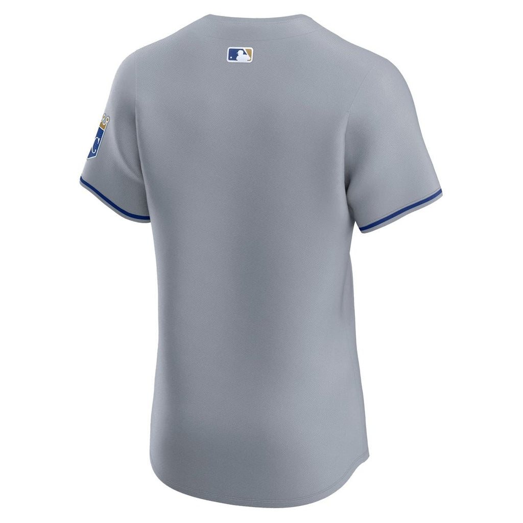 Kansas City Royals Nike Gray Road Vapor Premier Elite Patch Jersey product image 3, provided for visual reference and