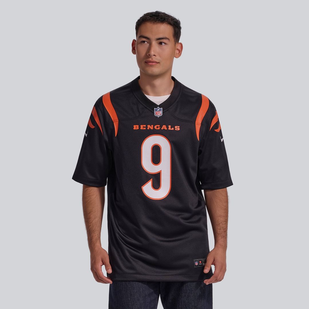 Cincinnati Bengals Joe Burrow Nike Black Player Game Jersey product image 2, provided for visual reference and product