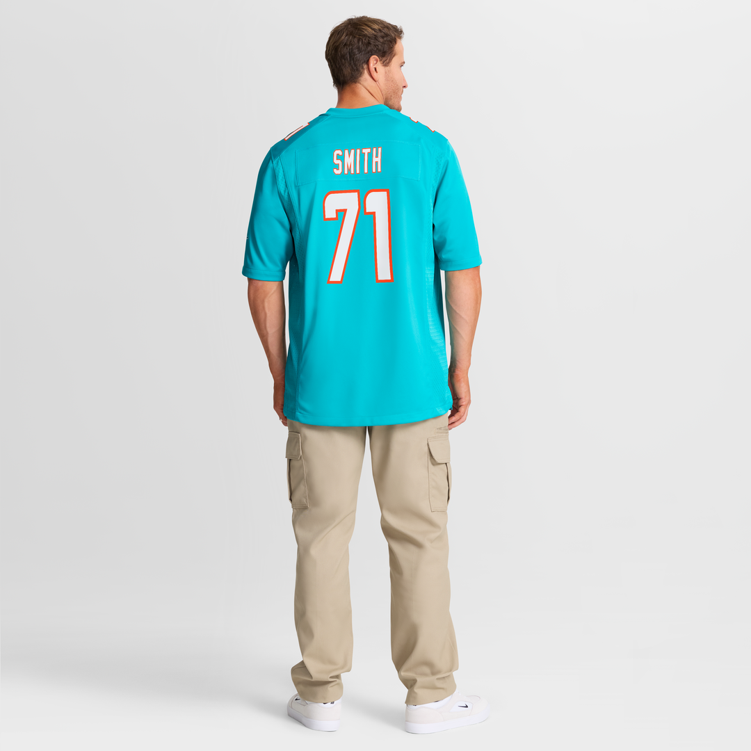 Miami Dolphins Kion Smith Nike Aqua Game Jersey product image 8, provided for visual reference and product detail review