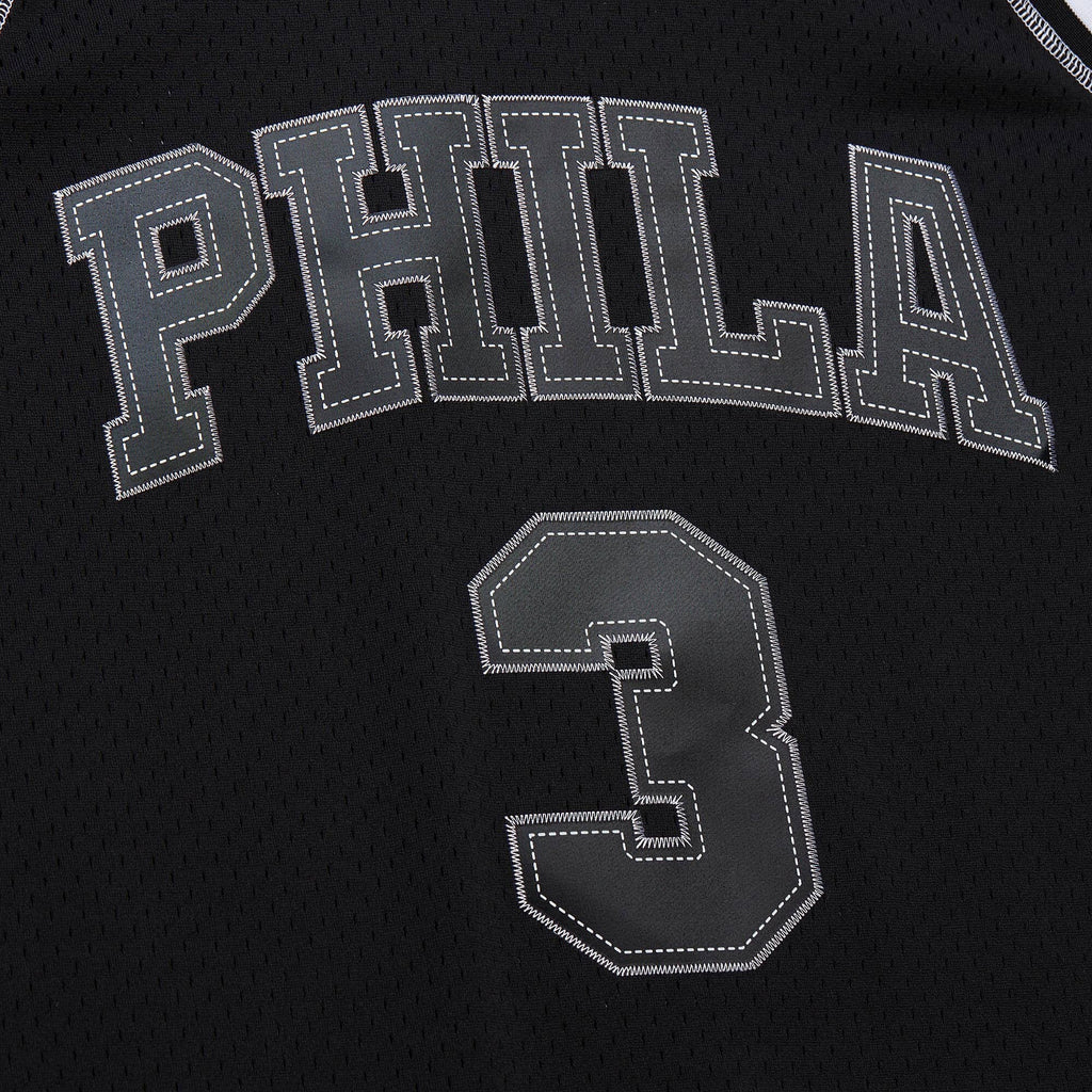 Philadelphia 76ers Mitchell & Ness Allen Iverson 1996 Contrast 2K Swingman Jersey - Black product image 5, provided for