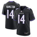 Baltimore Ravens Kyle Hamilton Nike Black Alternate Game Jersey product image 1, provided for visual reference and product