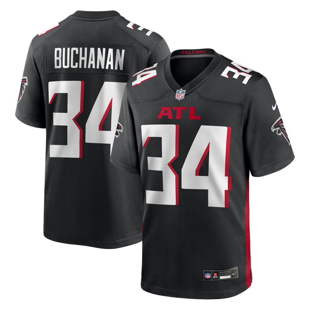 Atlanta Falcons Ray Buchanan Nike Black Game Retired Player Jersey product image 1, provided for visual reference and