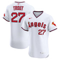 Los Angeles Angels Mike Trout Nike White Alternate 2 Elite Jersey product image 1, provided for visual reference and product