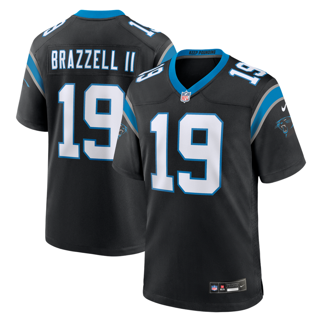Carolina Panthers Chris Brazzell II Nike Black Team Game Jersey product image 1, provided for visual reference and product