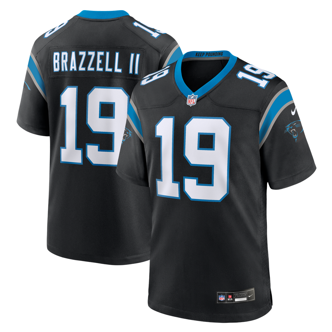 Carolina Panthers Chris Brazzell II Nike Black Team Game Jersey product image 1, provided for visual reference and product