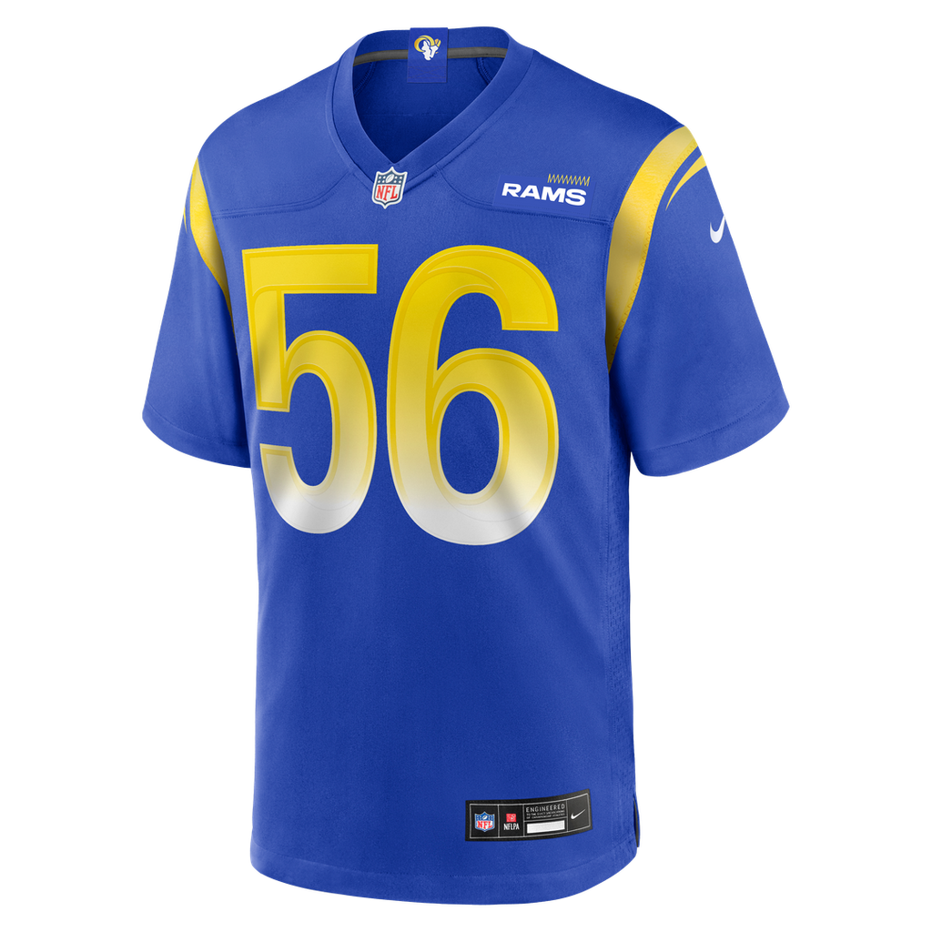 Los Angeles Rams London Fletcher Nike Royal Game Retired Player Jersey product image 2, provided for visual reference and