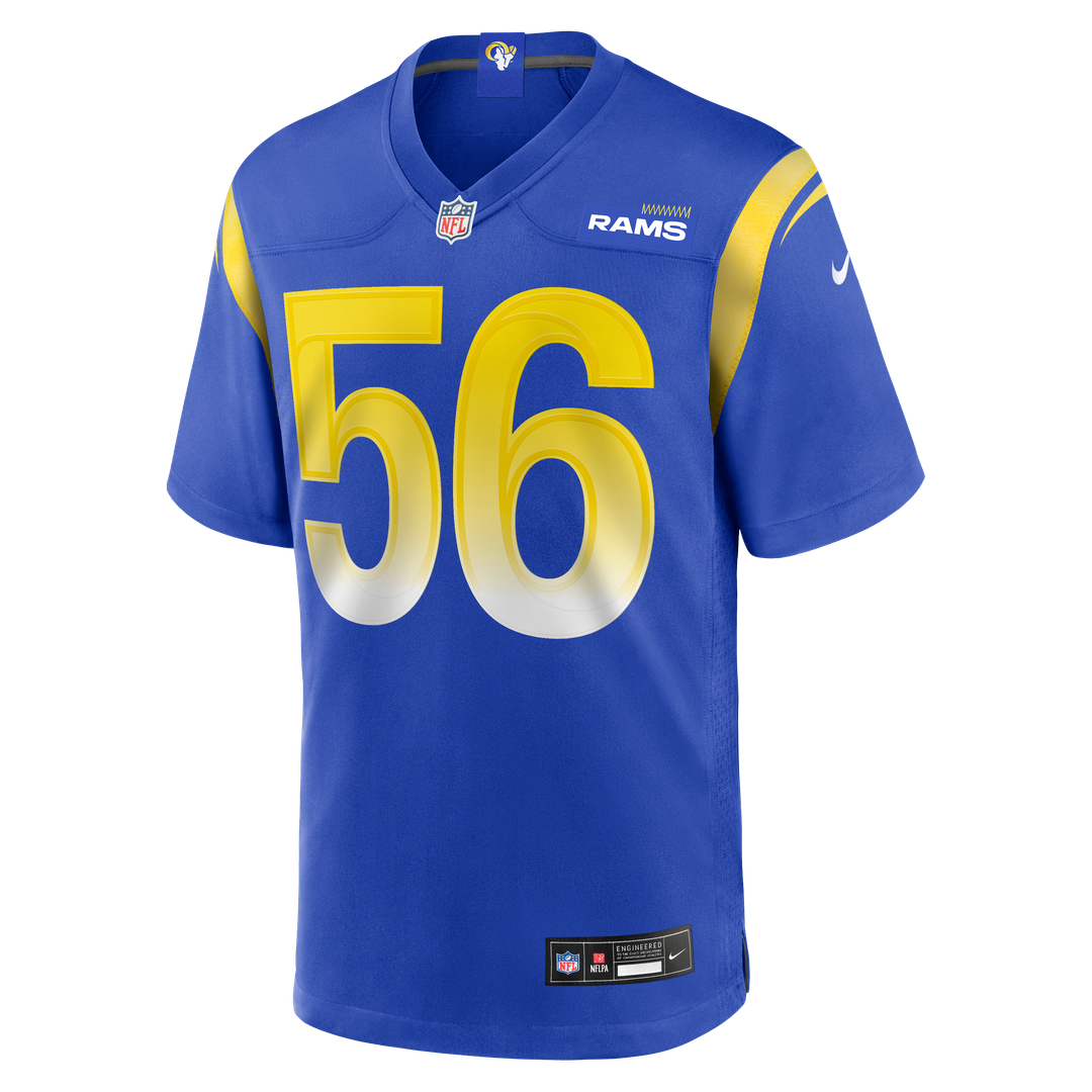 Los Angeles Rams London Fletcher Nike Royal Game Retired Player Jersey product image 2, provided for visual reference and