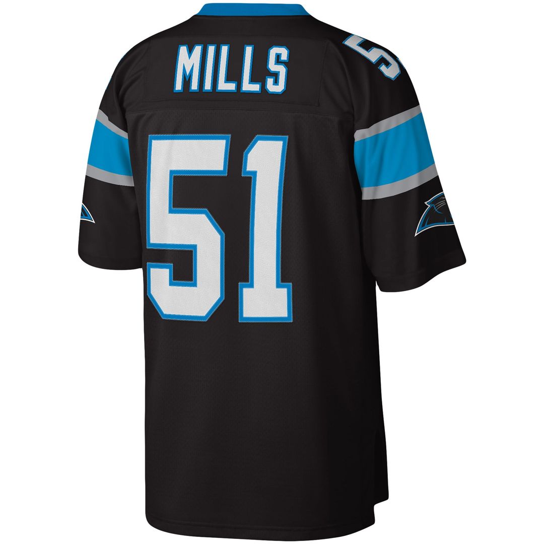Carolina Panthers Sam Mills Mitchell & Ness Black Legacy Replica Jersey product image 3, provided for visual reference and