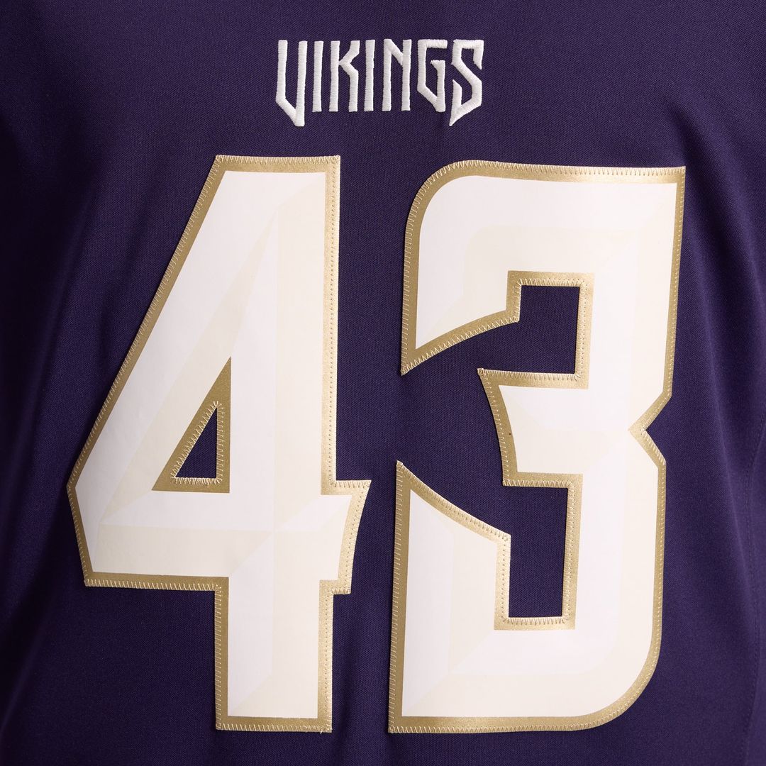 Minnesota Vikings Andrew Van Ginkel Nike Purple 2026 Rivalries Collection Stitched Limited Jersey product image 18, provided