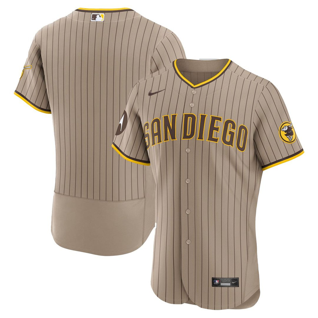 San Diego Padres Nike Brown Road Sponsor Patch Authentic Jersey product image 7, provided for visual reference and product