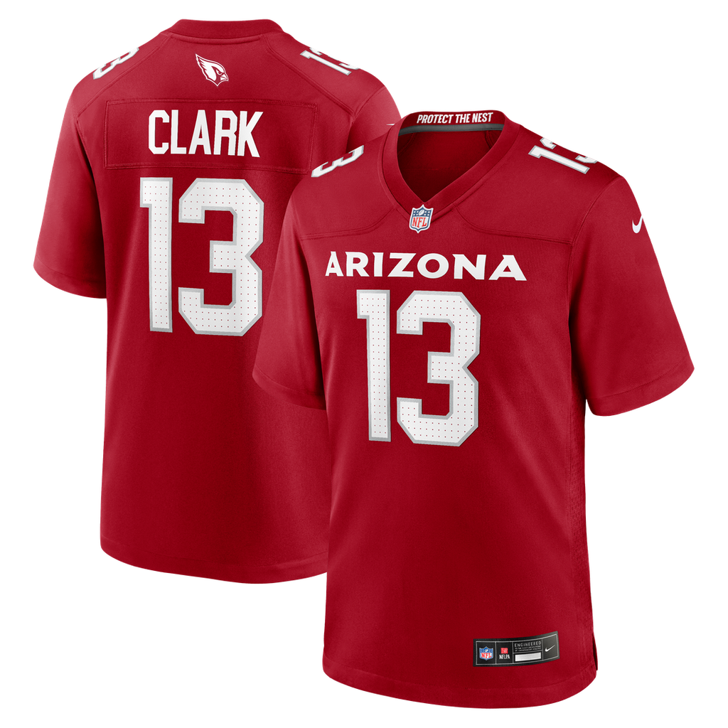 Arizona Cardinals Kei'Trel Clark Nike Cardinal Game Jersey product image 1, provided for visual reference and product detail