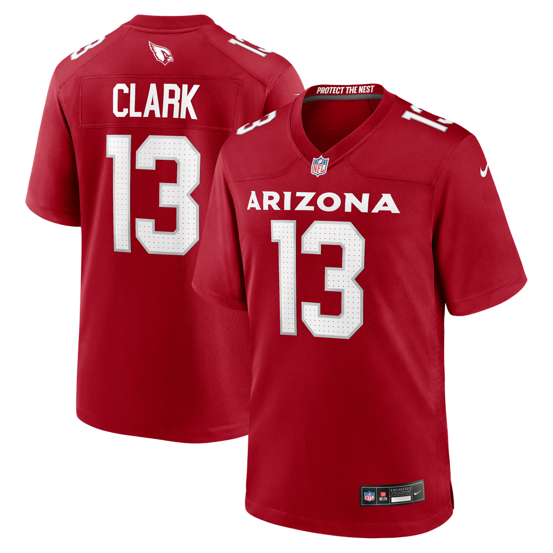 Arizona Cardinals Kei'Trel Clark Nike Cardinal Game Jersey product image 1, provided for visual reference and product detail