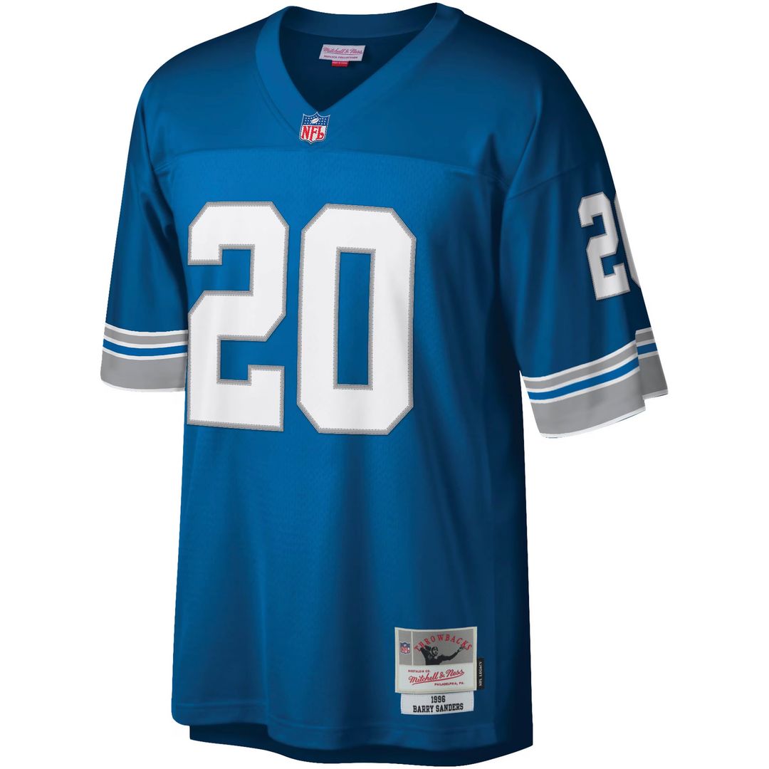 Detroit Lions Barry Sanders Mitchell & Ness Blue Legacy Replica Jersey product image 2, provided for visual reference and