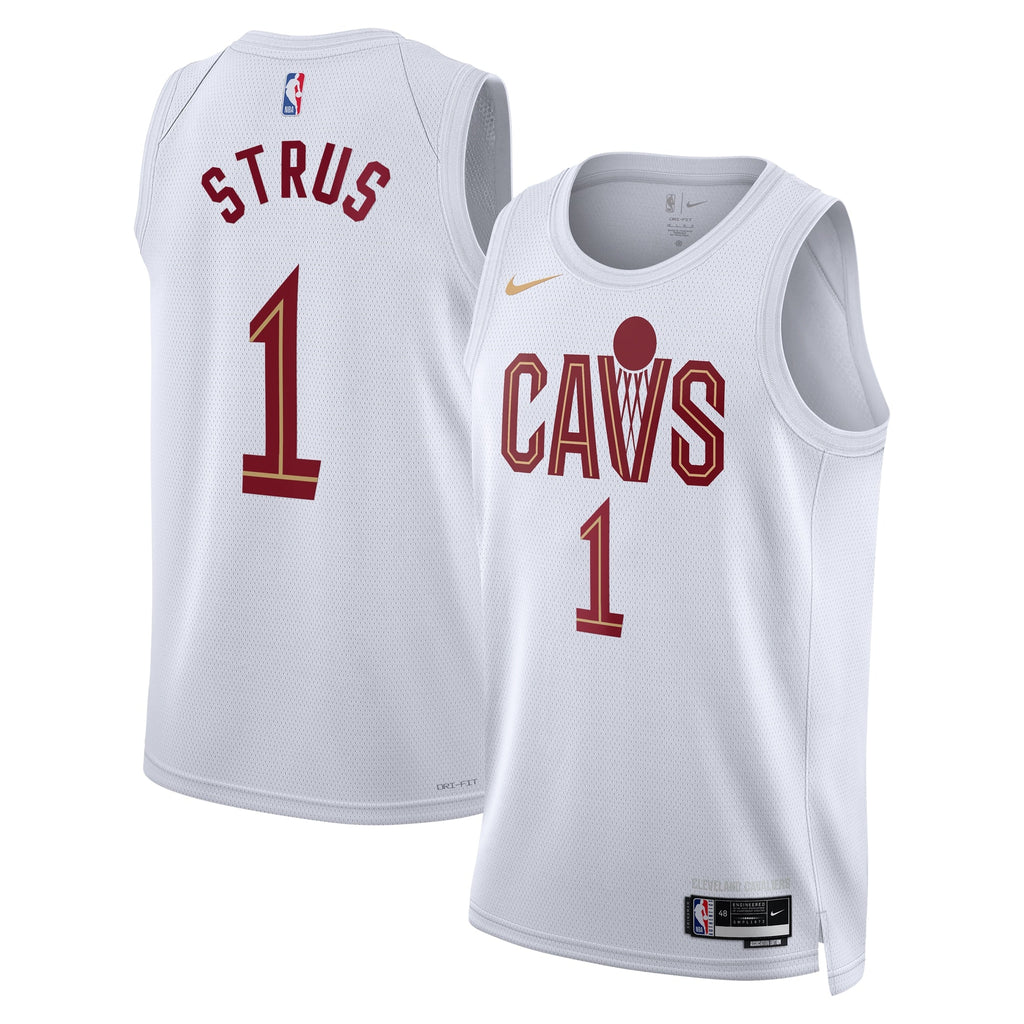 Cleveland Cavaliers Nike Association Edition Swingman Jersey - White - Max Strus - Unisex product image 1, provided for
