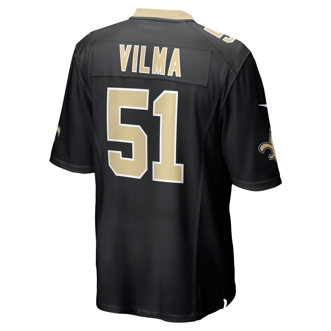 New Orleans Saints Jonathan Vilma Nike Black Game Retired Player Jersey product image 3, provided for visual reference and