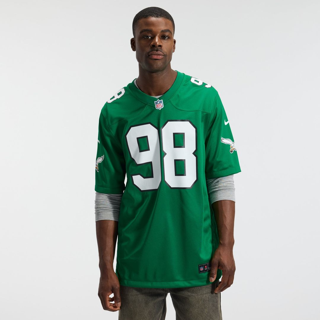 Philadelphia Eagles Jalen Carter Nike Midnight Green Team Game Jersey product image 8, provided for visual reference and