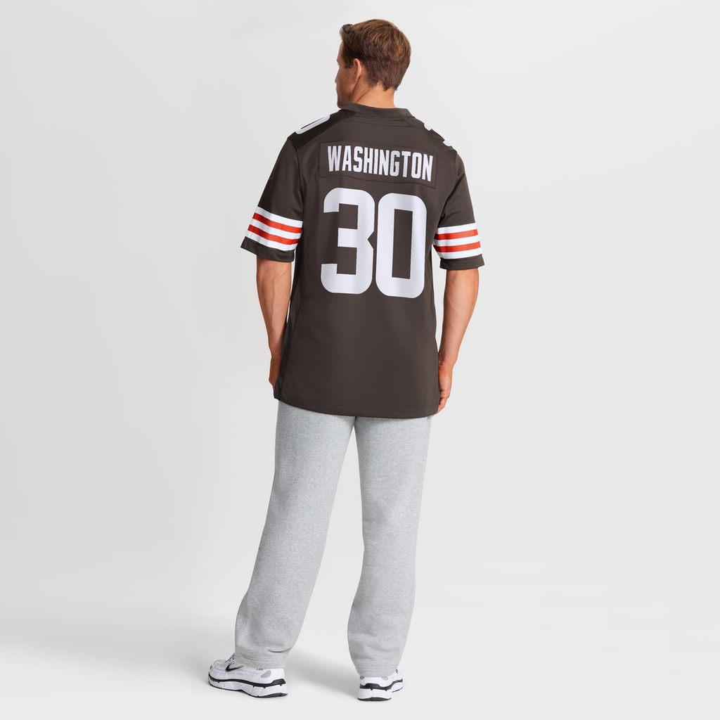 Cleveland Browns Zion Washington Nike Brown Team Game Jersey product image 3, provided for visual reference and product