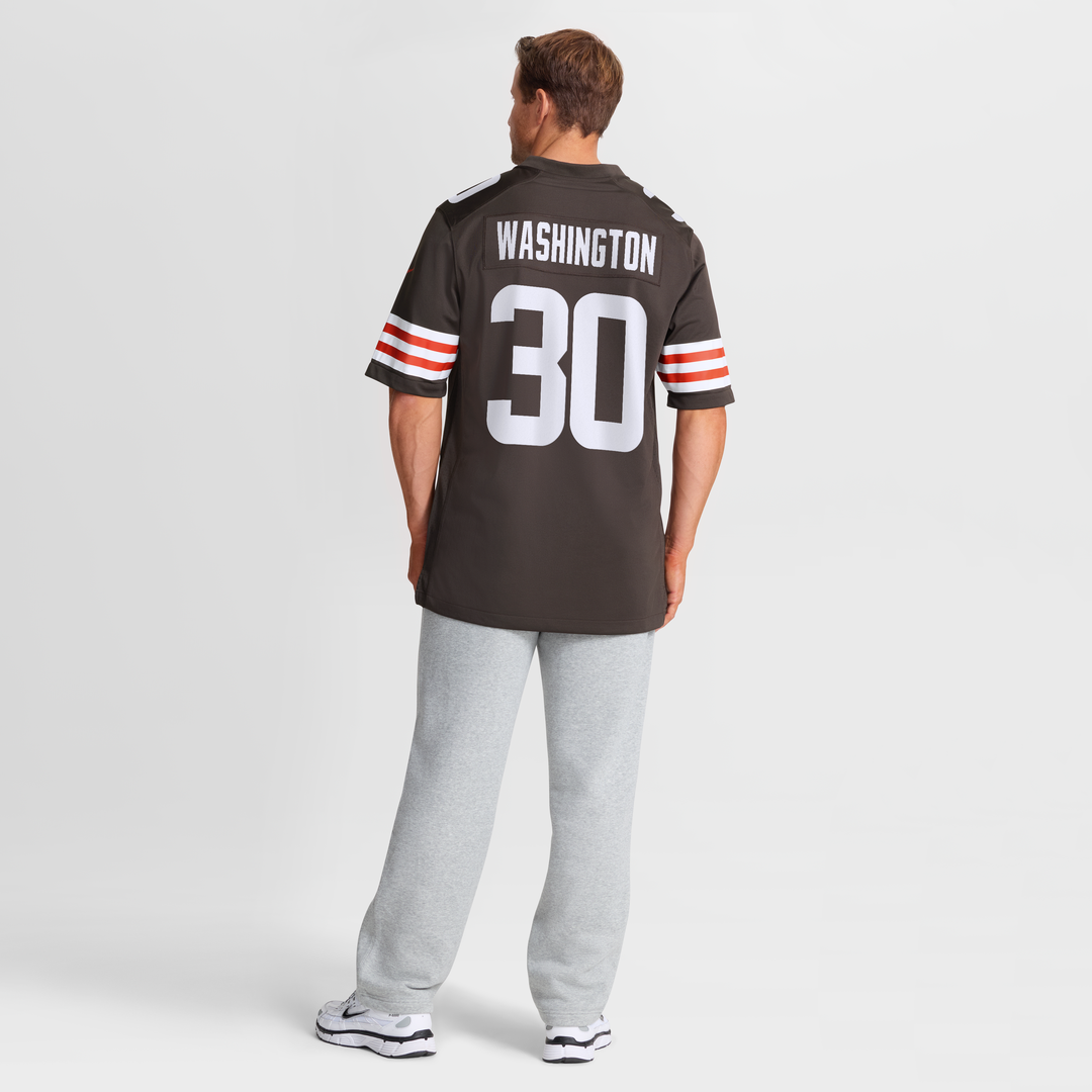 Cleveland Browns Zion Washington Nike Brown Team Game Jersey product image 3, provided for visual reference and product